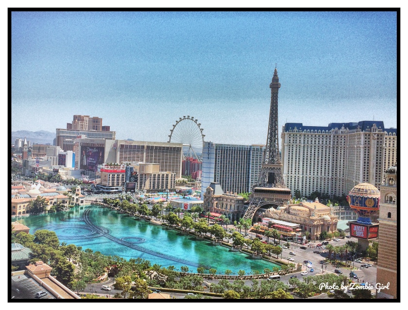 The view from the Cosmopolitan Hotel in Vegas